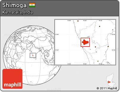 Blank Location Map of Shimoga