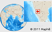 Shaded Relief Location Map of Shimoga