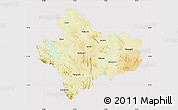 Physical Map of Shimoga, cropped outside