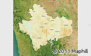 Physical Map of Shimoga, satellite outside