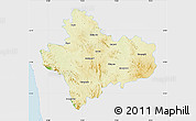Physical Map of Shimoga, single color outside