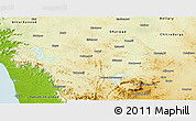 Physical Panoramic Map of Shimoga