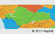 Political Panoramic Map of Shimoga