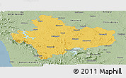 Savanna Style Panoramic Map of Shimoga