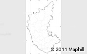 Blank Simple Map of Karnataka, cropped outside, no labels