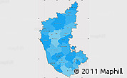 Political Shades Simple Map of Karnataka, cropped outside