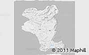 Gray 3D Map of Idukki, single color outside