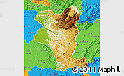 Physical Map of Idukki, political outside