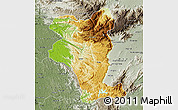 Physical Map of Idukki, semi-desaturated