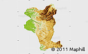 Physical Map of Idukki, single color outside