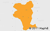 Political Simple Map of Idukki, single color outside