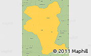Savanna Style Simple Map of Idukki