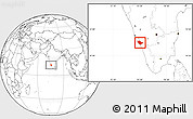 Blank Location Map of Kannur (Cannanore)