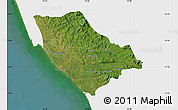 Satellite Map of Kannur (Cannanore), single color outside