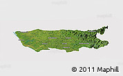 Satellite Panoramic Map of Kollam (Quilon), cropped outside