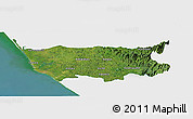 Satellite Panoramic Map of Kollam (Quilon), single color outside