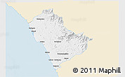 Classic Style 3D Map of Kozhikode, single color outside