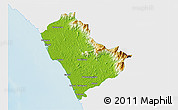 Physical 3D Map of Kozhikode, single color outside