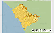 Savanna Style 3D Map of Kozhikode, single color outside