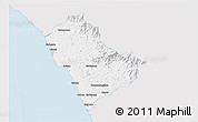 Silver Style 3D Map of Kozhikode, single color outside