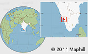 Savanna Style Location Map of Kozhikode, highlighted country