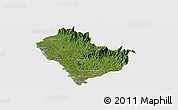 Satellite Panoramic Map of Kozhikode, cropped outside