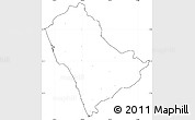Blank Simple Map of Kozhikode, cropped outside, no labels
