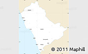 Classic Style Simple Map of Kozhikode, single color outside