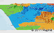 Political Panoramic Map of Malappuram