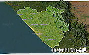 Satellite 3D Map of Thiruvananthapuram (Triv), darken