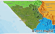 Satellite 3D Map of Thiruvananthapuram (Triv), political outside