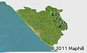 Satellite 3D Map of Thiruvananthapuram (Triv), single color outside