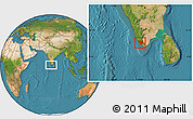 Satellite Location Map of Thiruvananthapuram (Triv)