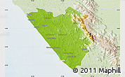 Physical Map of Thiruvananthapuram (Triv), lighten