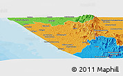 Political Panoramic Map of Thiruvananthapuram (Triv)