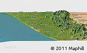 Satellite Panoramic Map of Thiruvananthapuram (Triv)