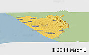 Savanna Style Panoramic Map of Thiruvananthapuram (Triv), single color outside