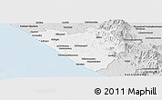Silver Style Panoramic Map of Thiruvananthapuram (Triv)