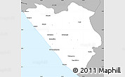 Gray Simple Map of Thiruvananthapuram (Triv)