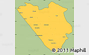 Savanna Style Simple Map of Thiruvananthapuram (Triv), cropped outside