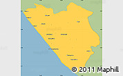 Savanna Style Simple Map of Thiruvananthapuram (Triv), single color outside