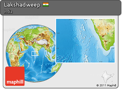 Physical Location Map of Lakshadweep