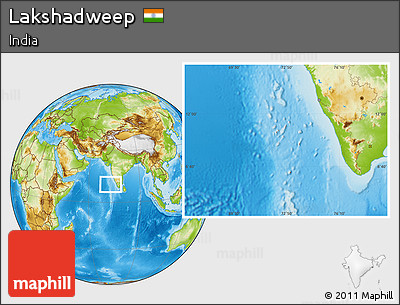 Physical Location Map of Lakshadweep