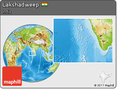 Physical Location Map of Lakshadweep