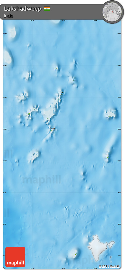 Physical Map of Lakshadweep