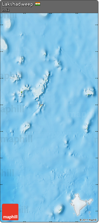 Physical Map of Lakshadweep