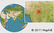 Satellite Location Map of East Nimar (Khandwa)