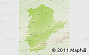 Physical Map of East Nimar (Khandwa), lighten