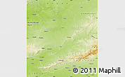 Physical Map of East Nimar (Khandwa)