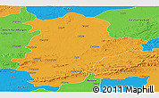 Political Panoramic Map of East Nimar (Khandwa)